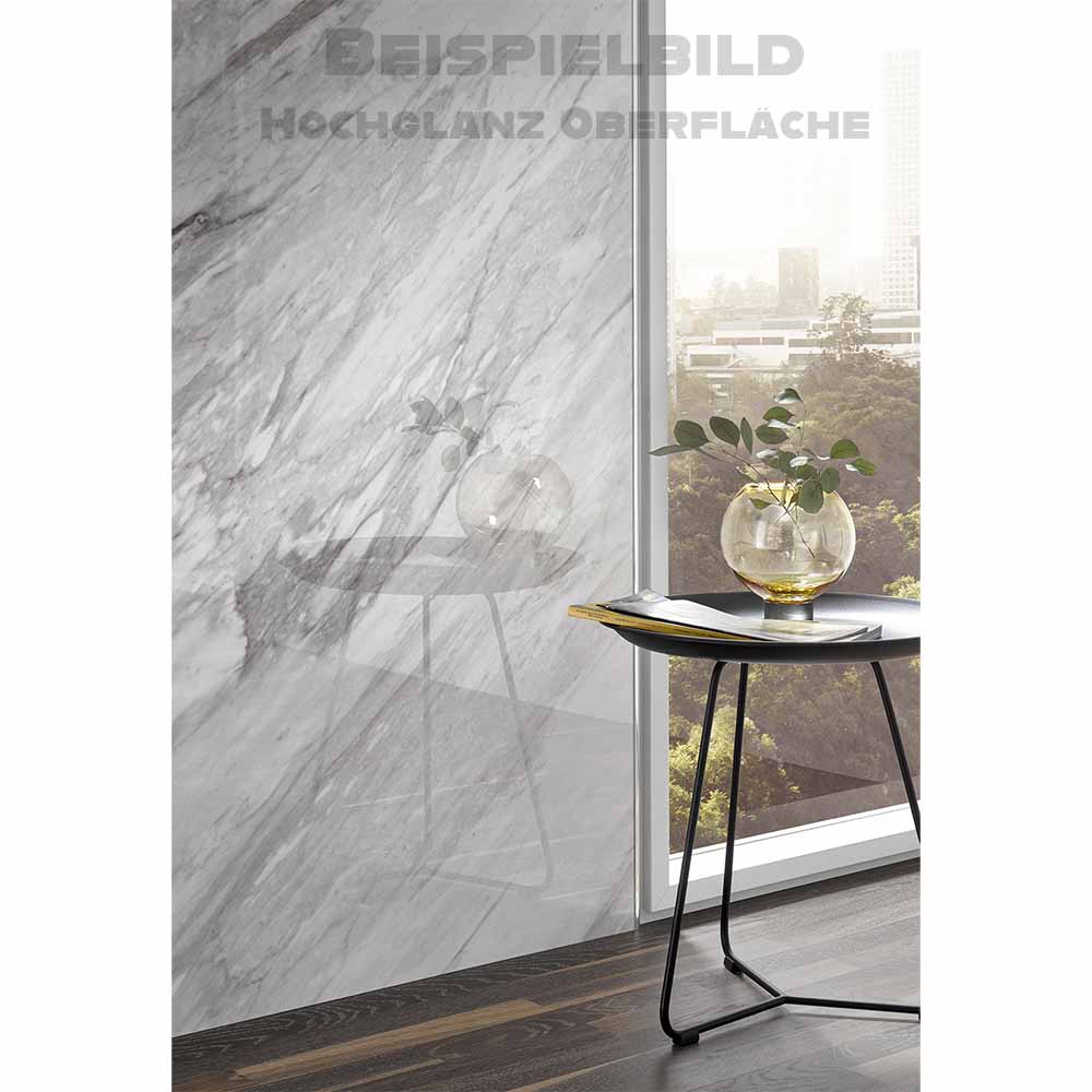 HSK RenoDeco Wandverkleidung | Designplatten | Hochglanz-Oberfläche 150 x 255 cm Uni, Titan-Grau (763)