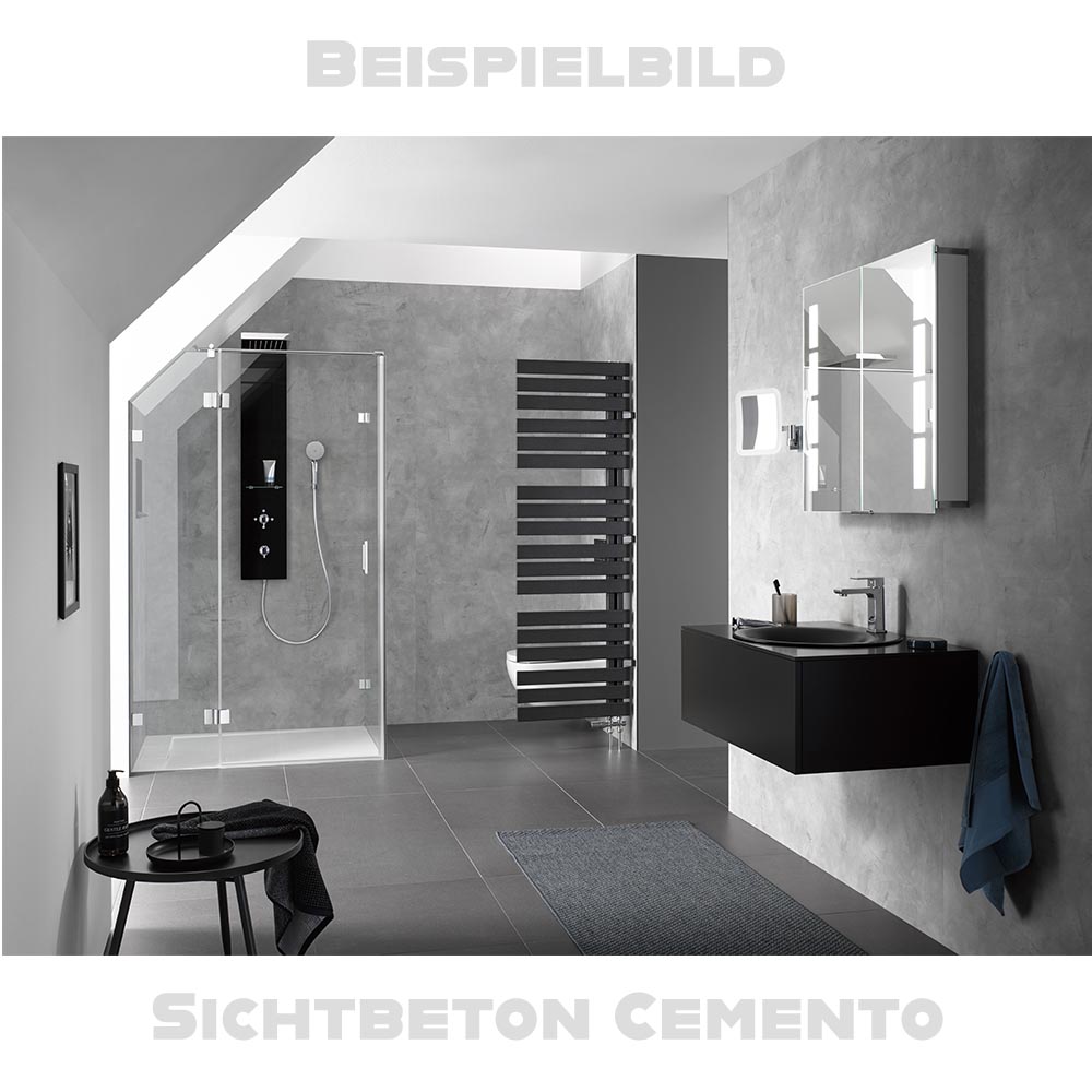 HSK RenoDeco Wandverkleidung | Designplatten | Seidenmatt-Oberfläche 150 x 255 cm Naturstein,Marmor, Pura-Grau (880)