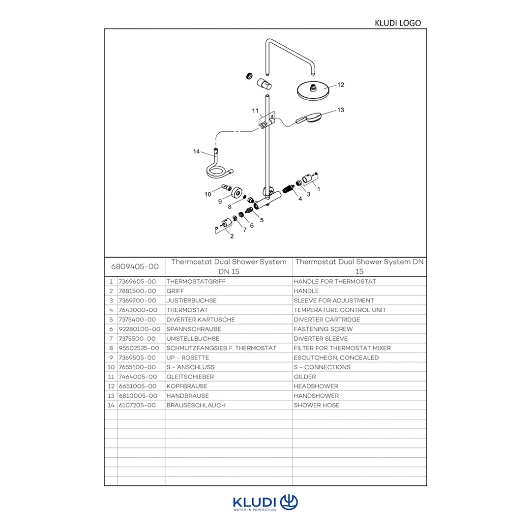 KLUDI Showersystem Logo Basic Dual