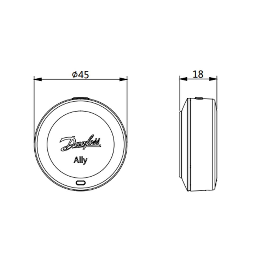 Danfoss Raumsensor Ally als Fernfühler