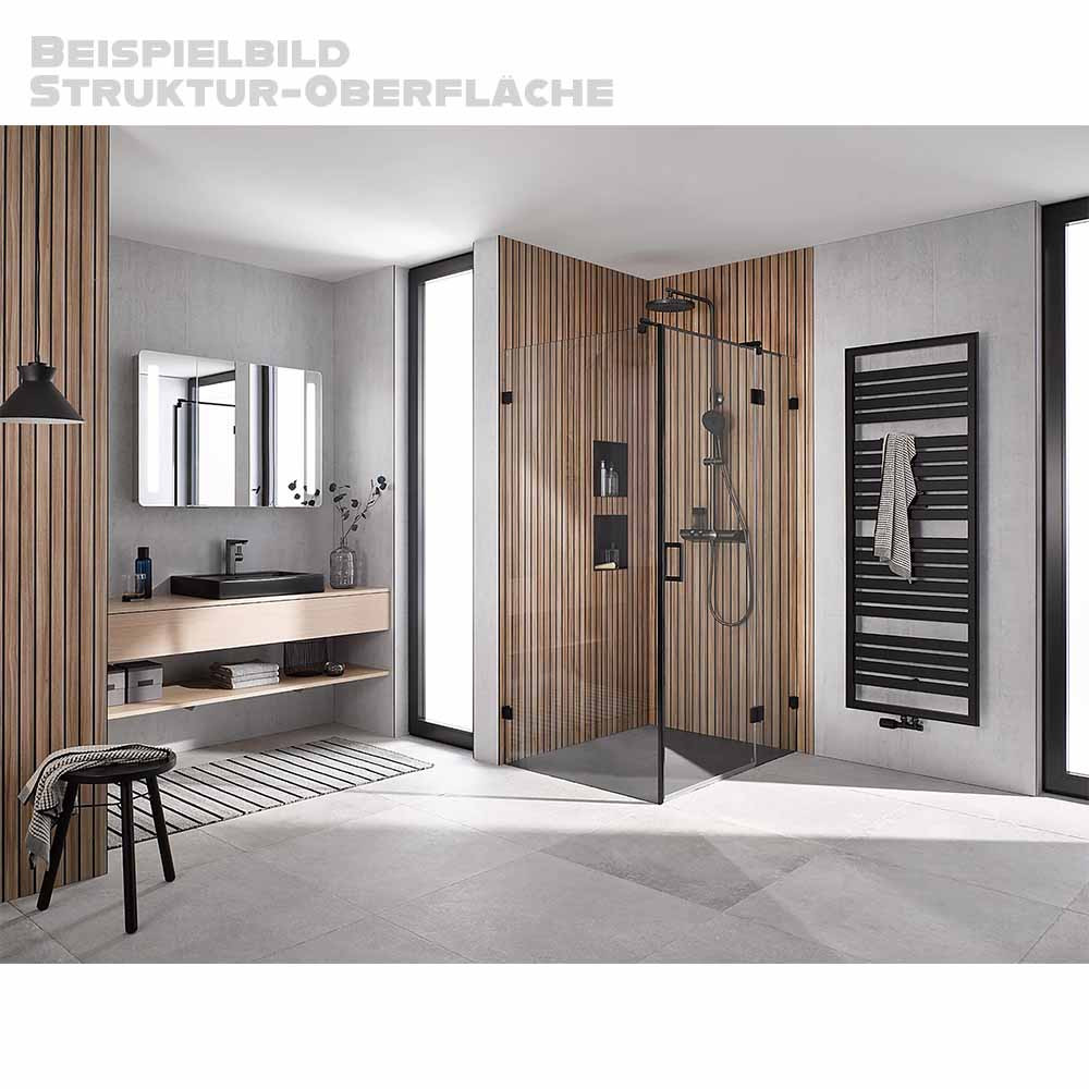 HSK RenoDeco Wandverkleidung | Designplatten | Struktur-Oberfläche 150 x 255 cm Feinstein, Stucco-Weiß (619)