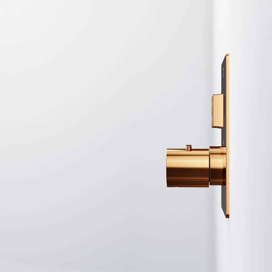 Steinberg Serie 390 unterputz Wannen-Brause-Thermostat eckig Rose Gold